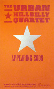 Urban Hillbilly Quartet Gig Poster