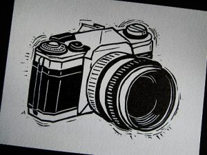 Canon AE1 Linocut
