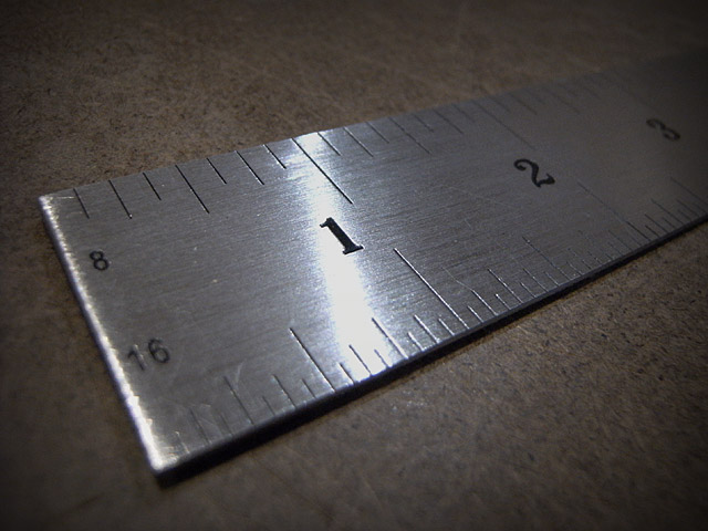 Steel straight edge ruler