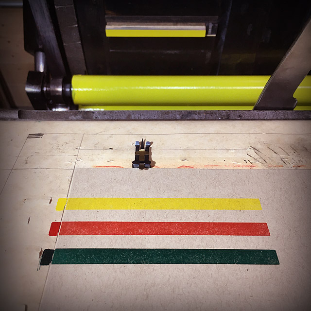 Printing the yellow band on the C & P